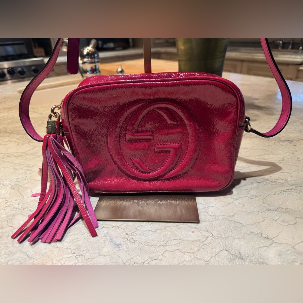 Gucci Pink Soho Disco Patent Leather bag